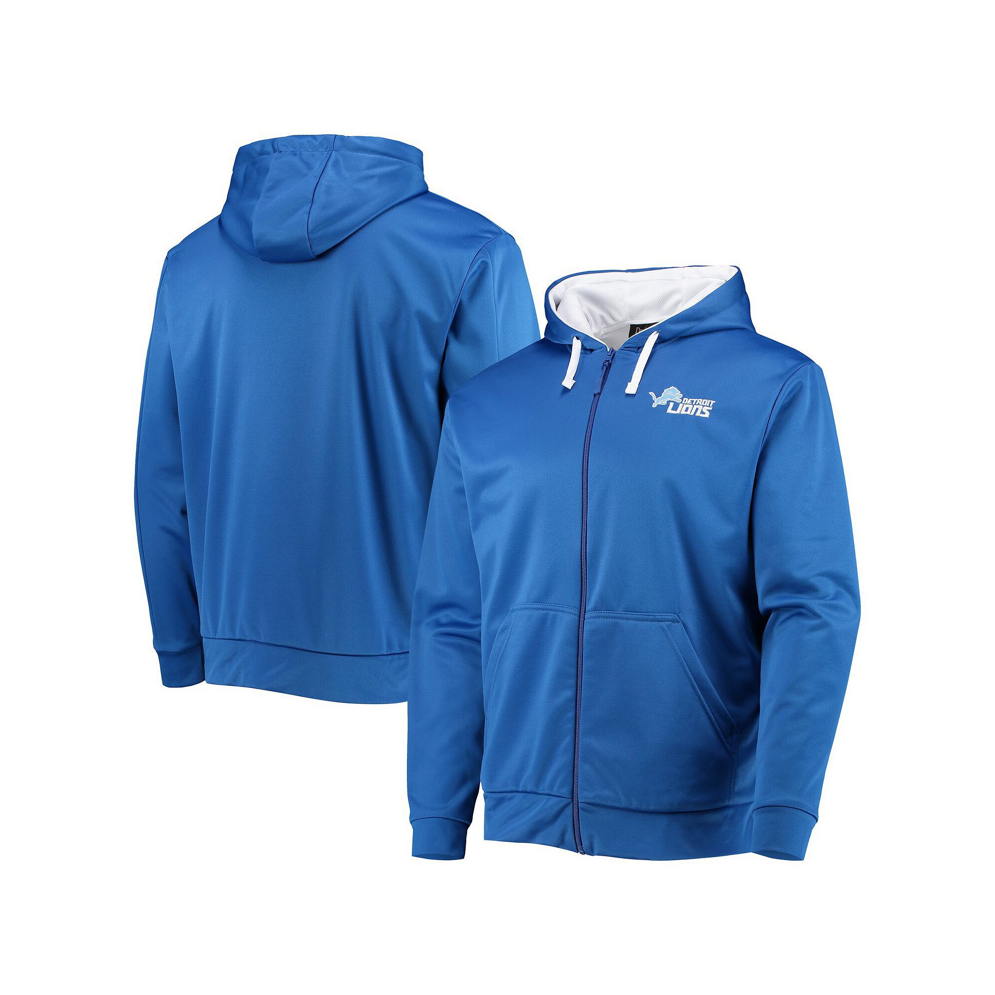 Mens Dunbrooke Blue/White Detroit Lions Apprentice Full-Zip Hoodie, Size: 