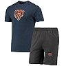Men's Concepts Sport Charcoal/Navy Chicago Bears Meter T-Shirt & Shorts Sleep Set