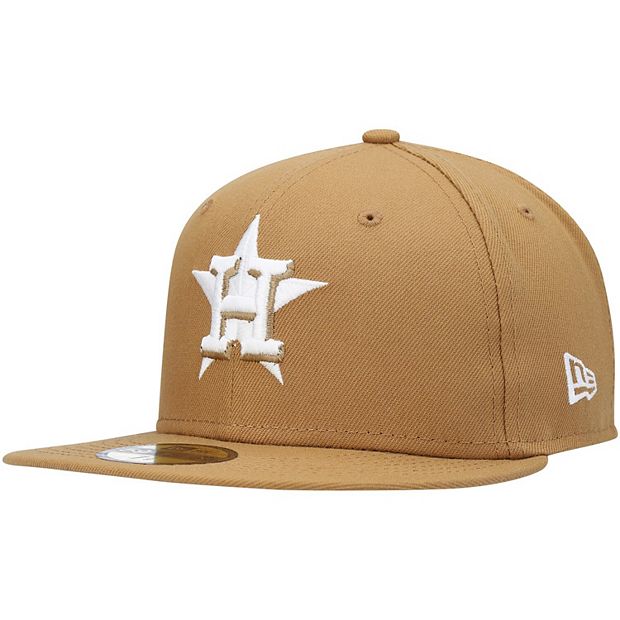 New Era Caps Houston Astros Khaki 59FIFTY Fitted Hat Black/Khaki
