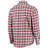 Men's Antigua Red/White Washington Nationals Ease Flannel Button-Up Long Sleeve Shirt