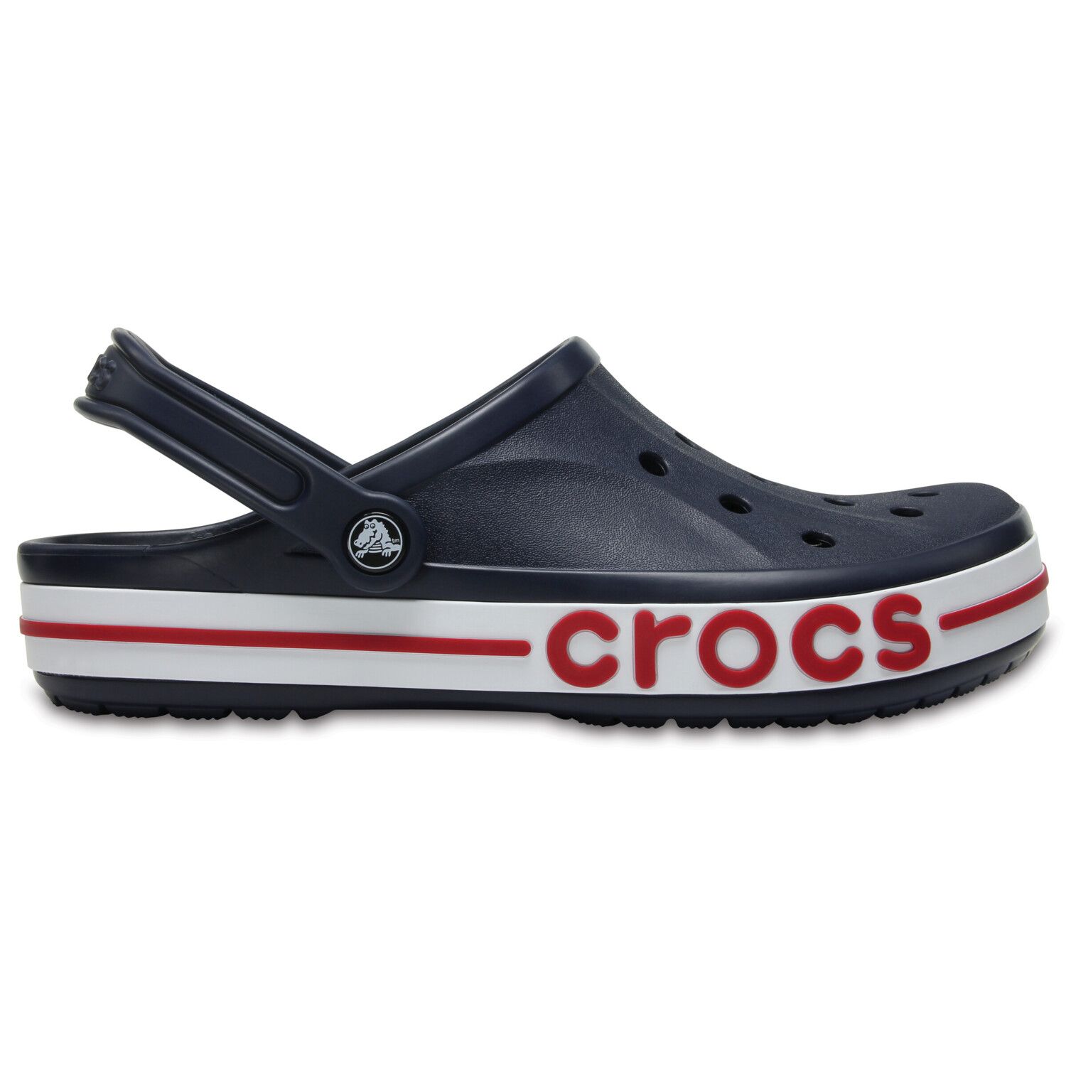 Crocs Adult Bayaband Clog Slip On Sandals White/Navy Men\'s Size 13 / Women\'s 15 Crocs Unisex Adult Bayaband Clogs White/Navy Size 10 Womens  main image 4