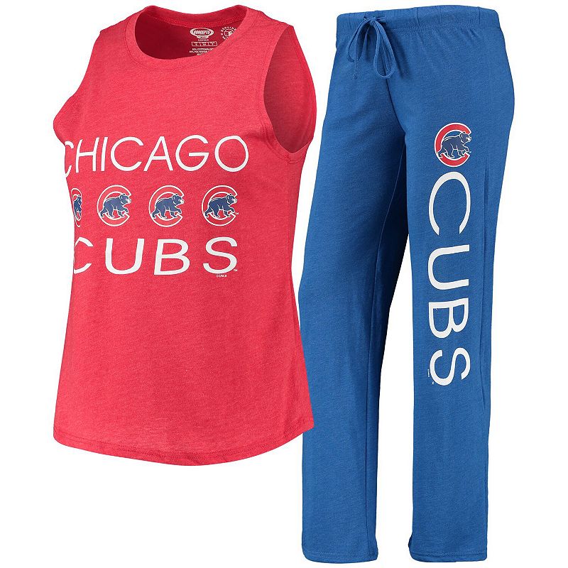 Womens Concepts Sport Royal/Red Chicago Cubs Meter Muscle Tank Top & Pants