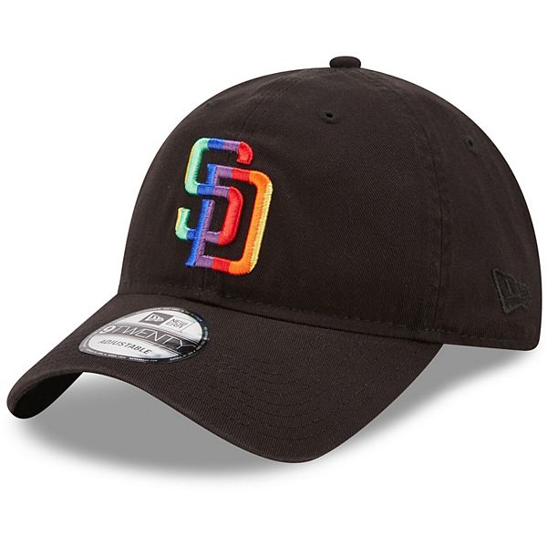 Men's New Era Black San Diego Padres Core Classic Pride 9TWENTY