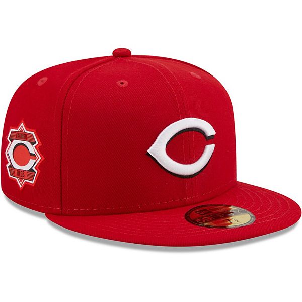 Men's New Era Red Cincinnati Reds Logo Side 59FIFTY Fitted Hat