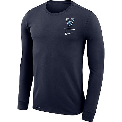 Men's Nike Navy Villanova Wildcats Logo Stack Legend Performance Long Sleeve T-Shirt