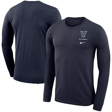 Men's Nike Navy Villanova Wildcats Logo Stack Legend Performance Long Sleeve T-Shirt
