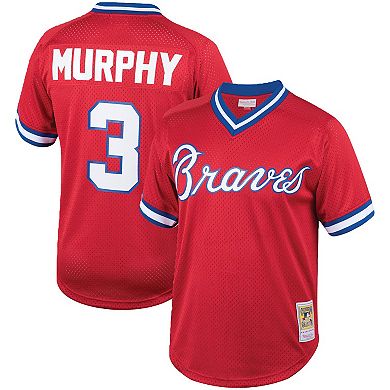 Men's Mitchell & Ness Dale Murphy Red Atlanta Braves Cooperstown Collection Big & Tall Mesh Batting Practice Jersey