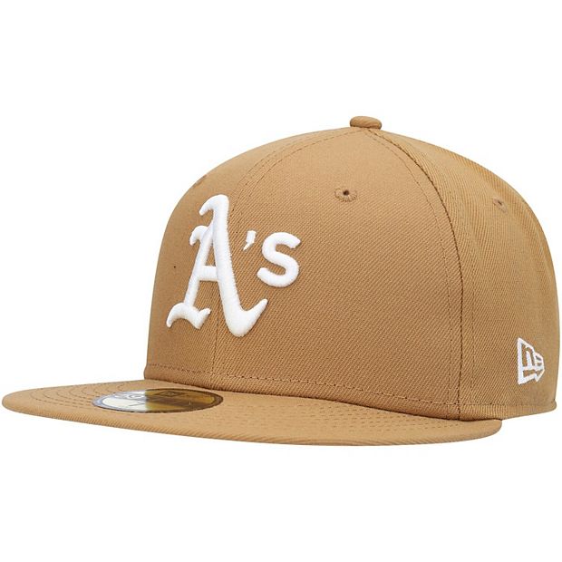 Men's New Era Tan Oakland Athletics Wheat 59FIFTY Fitted Hat