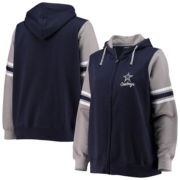 Women's Fanatics Branded Heather Gray Dallas Cowboys Cozy Primary Pullover Hoodie