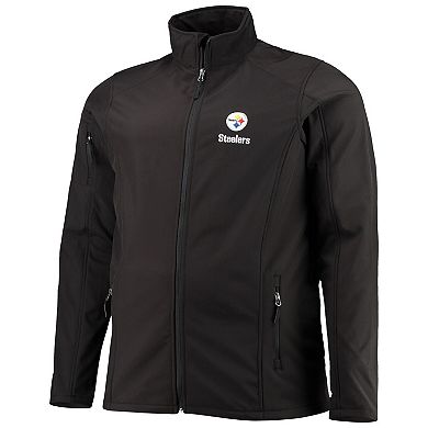 Men's Dunbrooke Black Pittsburgh Steelers Big & Tall Sonoma Softshell Full-Zip Jacket