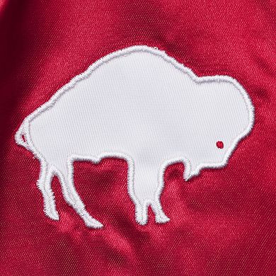 Women's Mitchell & Ness Red Buffalo Bills Team 2.0 Satin Raglan Full-Snap Jacket