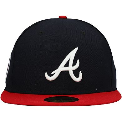Men's New Era Navy Atlanta Braves 9/11 Memorial Side Patch 59FIFTY Fitted Hat