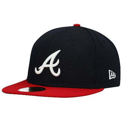 Men's New Era Navy Atlanta Braves 9/11 Memorial Side Patch 59FIFTY Fitted Hat