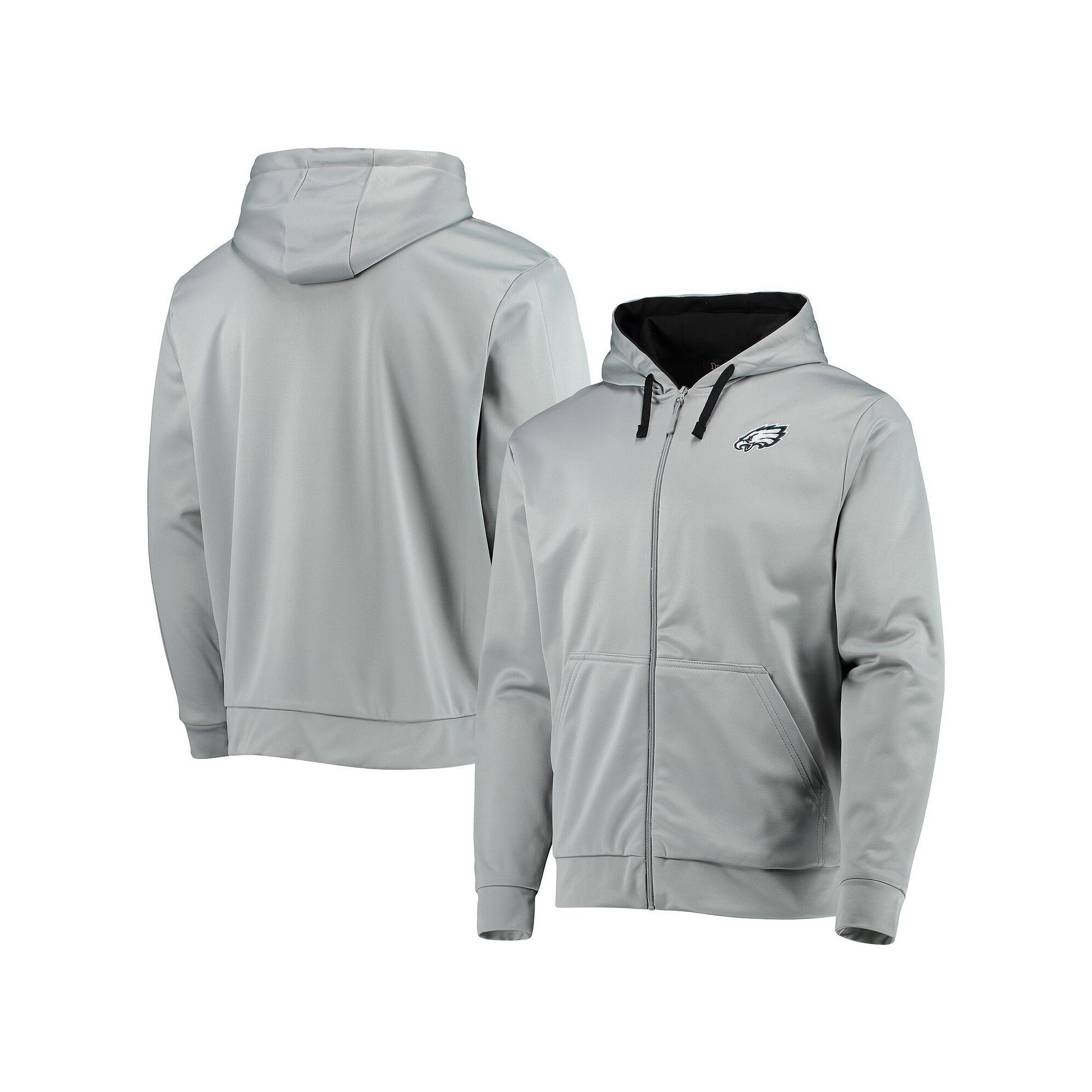Mens Dunbrooke Gray/Black Philadelphia Eagles Apprentice Full-Zip Hoodie, 