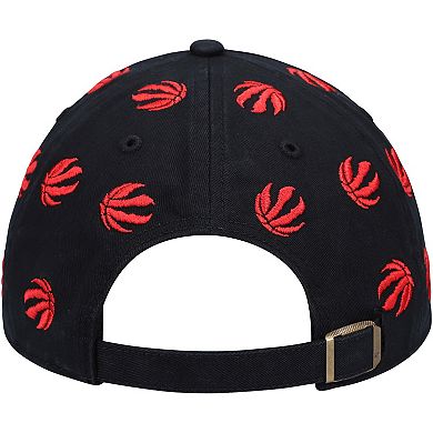 Men's '47 Black Toronto Raptors Confetti Cleanup Adjustable Hat
