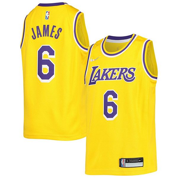 LeBron James Los Angeles Lakers Nike Swingman Player Jersey Gold - Icon  Edition