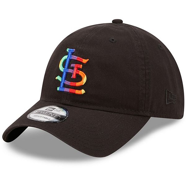 Men's New Era Black St. Louis Cardinals Core Classic Pride 9TWENTY  Adjustable Hat