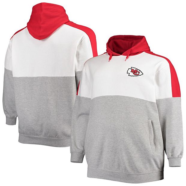 Kansas City Chiefs Mens Red Logo Big and Tall Hooded Sweatshirt