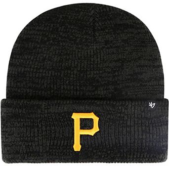 Men's '47 Black Pittsburgh Pirates Brain Freeze Cuffed Knit Hat