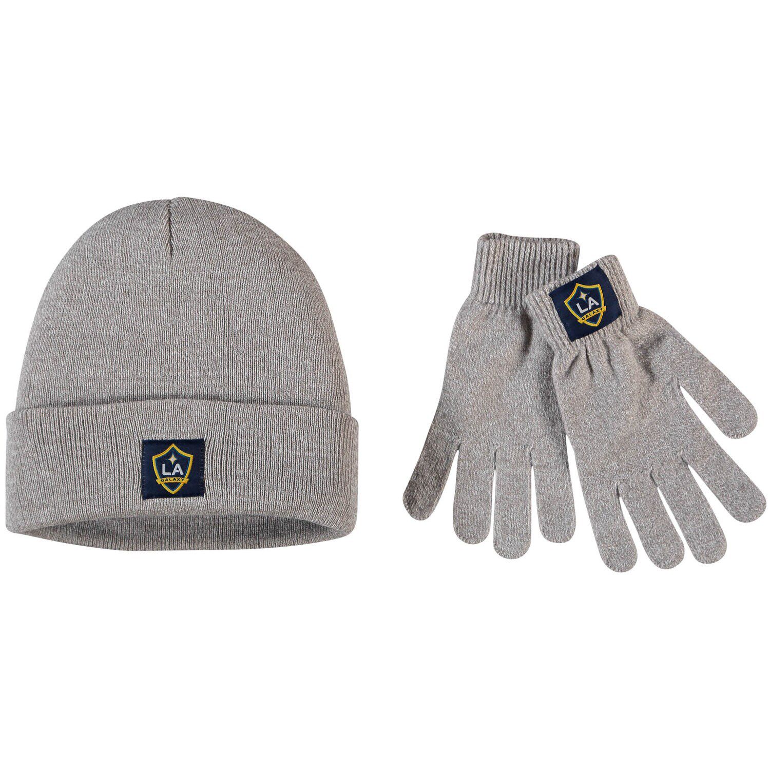 Image for Unbranded Women's ZooZatz Heathered Gray LA Galaxy Cuffed Knit Hat & Gloves Set at Kohl's.