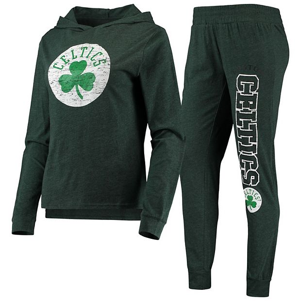 Boston Celtics Big Logo Striped Light-Up Pullover Sweater - Kelly Green