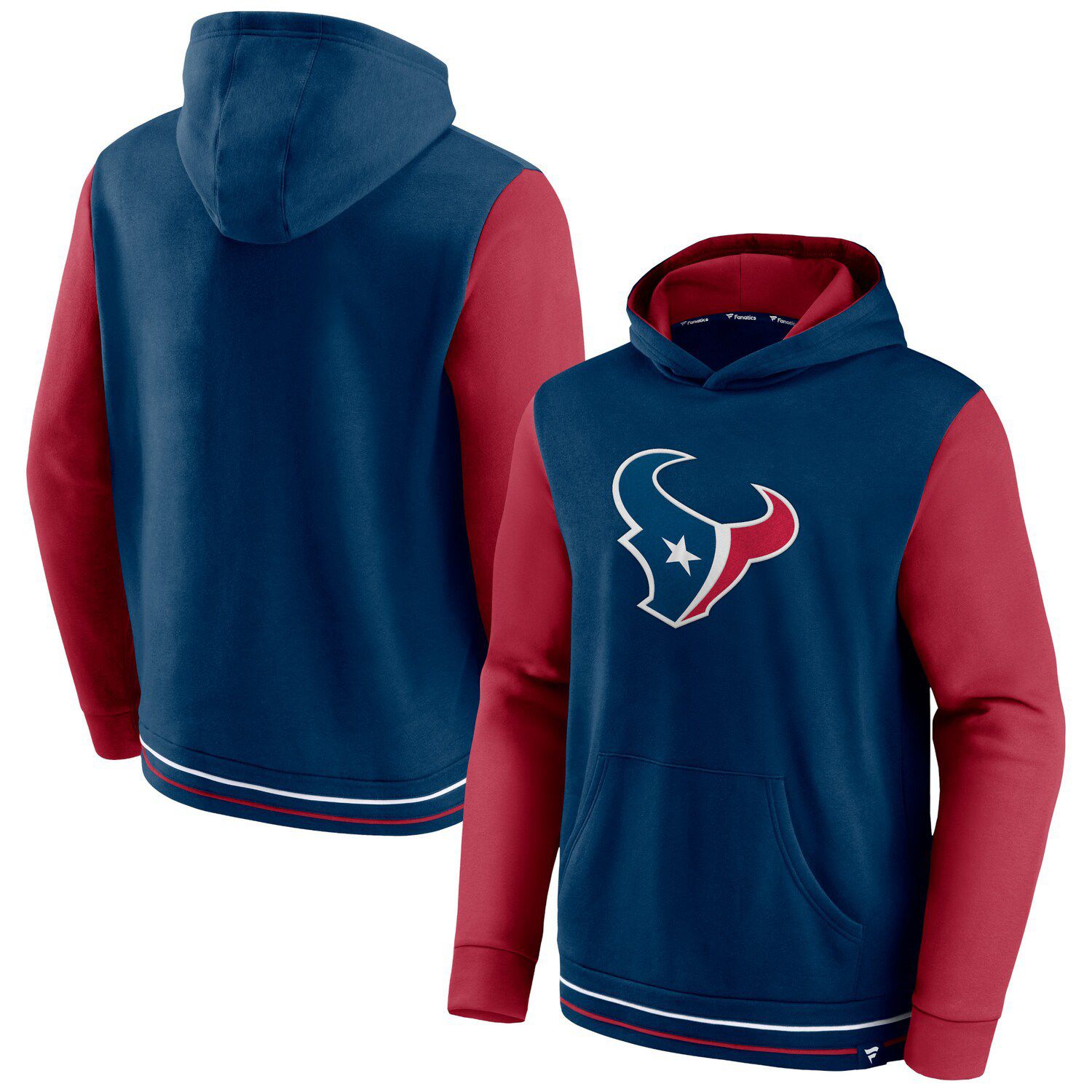 Houston Texans Youth First and Goal Pullover Hoodie - Red/Navy