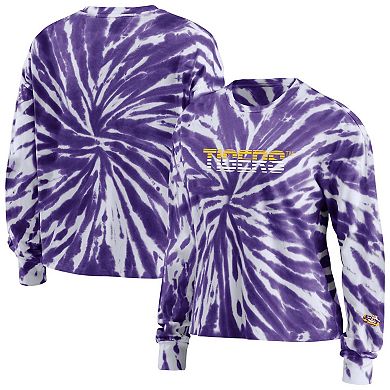 Women's WEAR by Erin Andrews Purple LSU Tigers Tie-Dye Long Sleeve T-Shirt