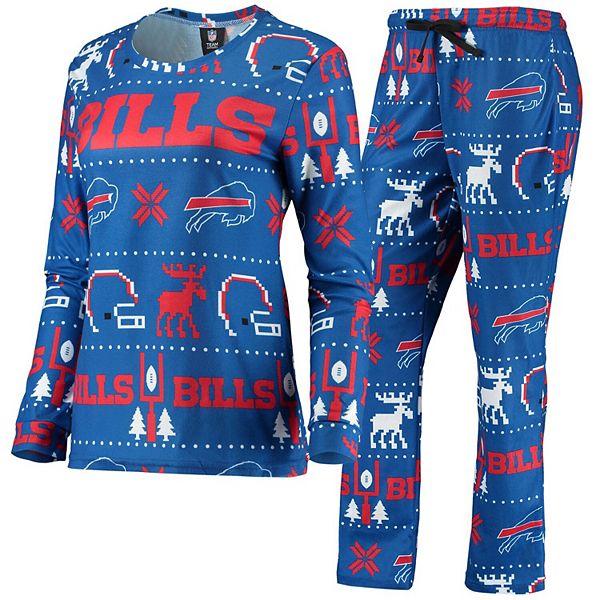 Men's Buffalo Bills Ugly Sweater Crewneck Pajama Set