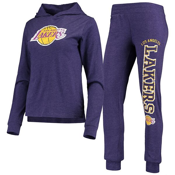 Los Angeles Lakers Qore Women's Nostalgic Tracksuit Pants - Purple