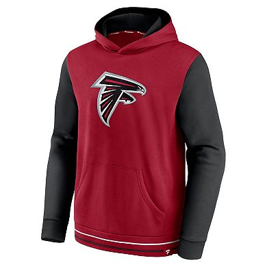 Men's Fanatics Red/Black Atlanta Falcons Block Party Pullover Hoodie