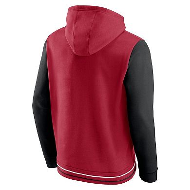 Men's Fanatics Red/Black Atlanta Falcons Block Party Pullover Hoodie