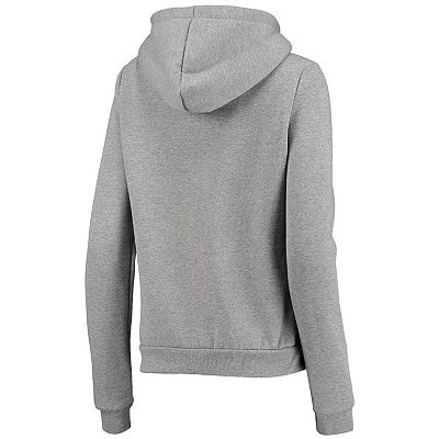 Women s Colosseum Heathered Gray Ohio State Buckeyes Plaid Sherpa Pullover Hoodie