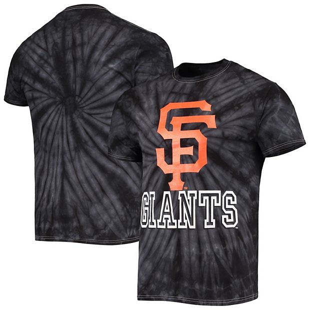 Men's Stitches Black San Francisco Giants Spider Tie-Dye T-Shirt Size: Medium