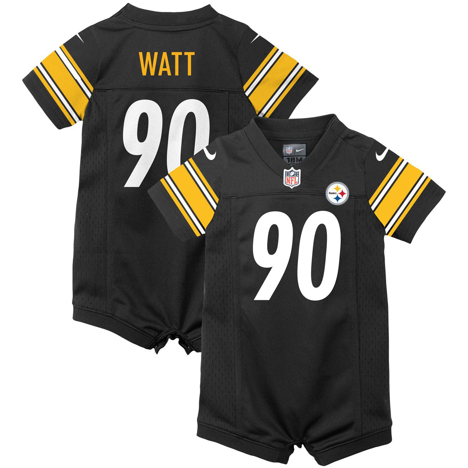 Outerstuff Newborn & Infant Black/Heathered Gray Pittsburgh Steelers Born to Win Two-Pack Long Sleeve Bodysuit