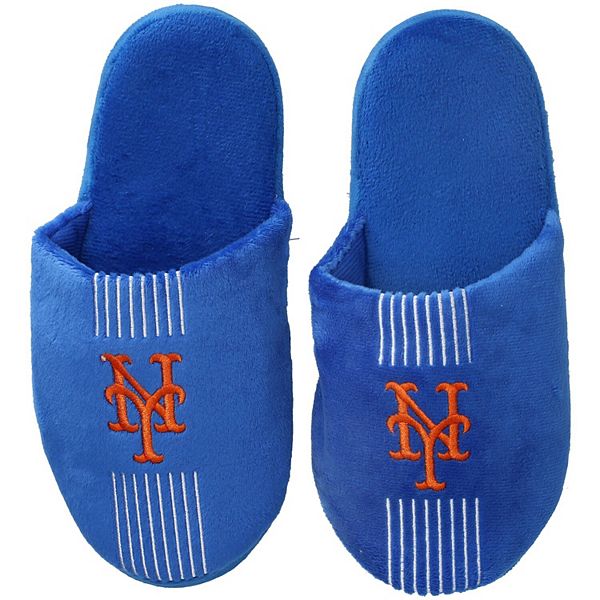 Youth FOCO New York Mets Team Stripe Slippers