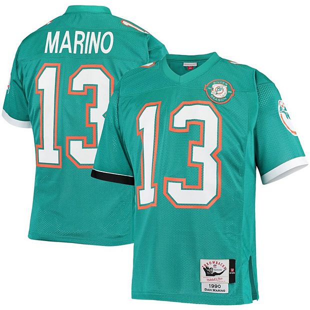 Men's Miami Dolphins Dan Marino Mitchell & Ness Aqua Throwback Retired  Player Name & Number Long