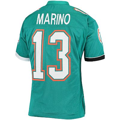 Men s Mitchell Ness Dan Marino Aqua Miami Dolphins 1990 Authentic Throwback Retired Player Jersey