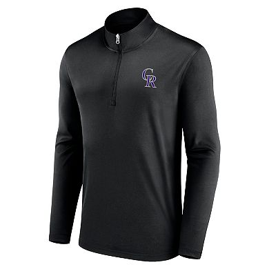 Men's Fanatics Branded Black Colorado Rockies Underdog Mindset Quarter-Zip Jacket