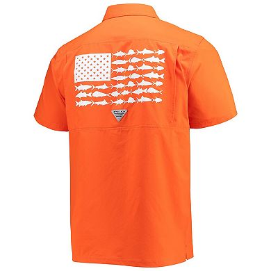 Men's Columbia PFG Orange Clemson Tigers Slack Tide Camp Button-Up Shirt