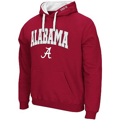 Men's Colosseum Crimson Alabama Crimson Tide Big & Tall Arch & Logo 2.0 Pullover Hoodie