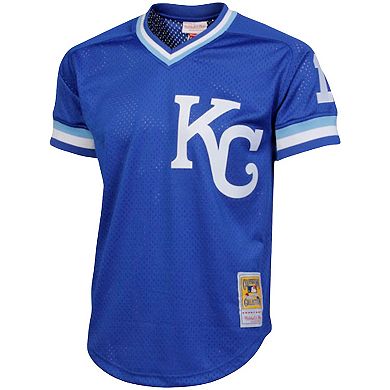Men's Mitchell & Ness Bo Jackson Royal Kansas City Royals Cooperstown Collection Big & Tall Mesh Batting Practice Jersey