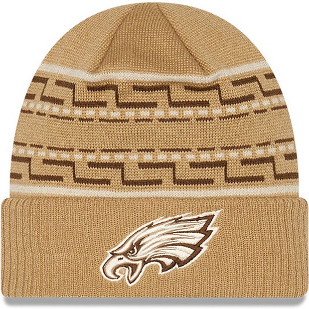 Men's New Era Tan Philadelphia Eagles Dude Cuffed Knit Hat