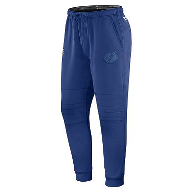 Men's Fanatics Branded Blue Tampa Bay Lightning Authentic Pro Team Travel & Training Sweatpants