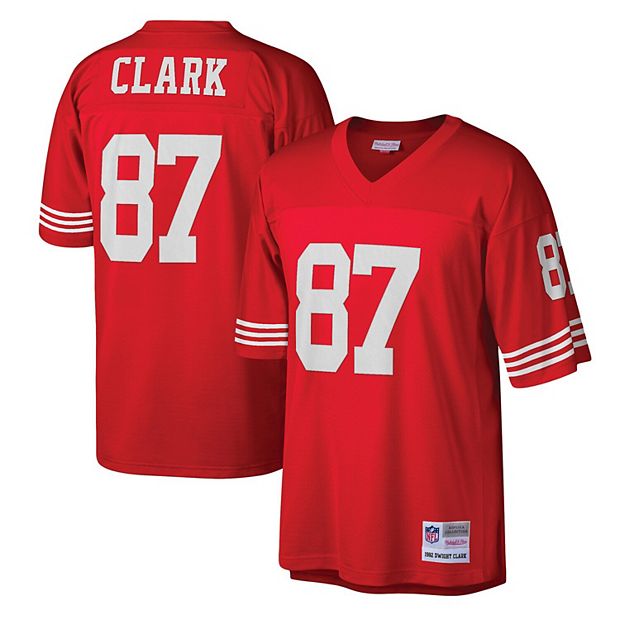 Men's Mitchell & Ness Dwight Clark Scarlet San Francisco 49ers Legacy  Replica Jersey