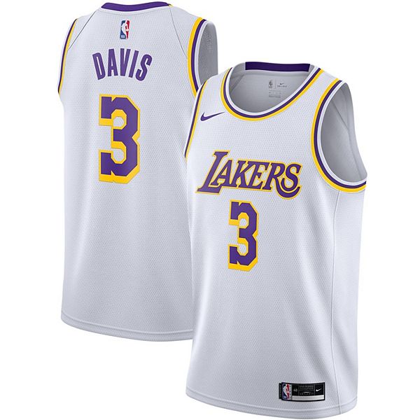Men's Nike Anthony Davis White Los Angeles Lakers 2020/21 Swingman ...