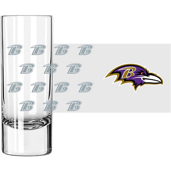 Baltimore Ravens 2.5oz. Satin-Etched Tall Shot Glass