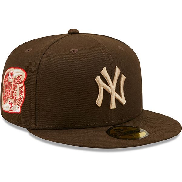 New York Yankees TEAM-BASIC Brown-White Fitted Hat