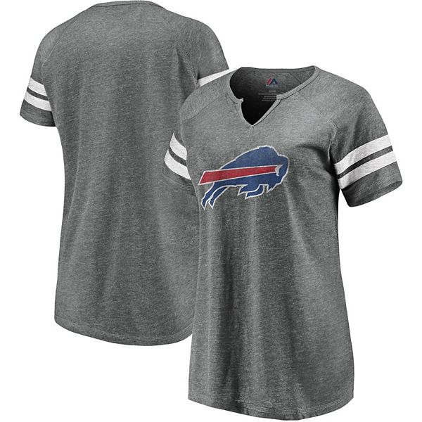 Buffalo Bills Juniors All Striped Up Raglan Long Sleeve T-Shirt - Heathered  Gray