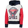 Girls Youth Heathered Gray/Navy Washington Capitals Let's Get Loud Pullover Hoodie