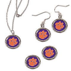 WinCraft Clemson Tigers ThreePiece Jewelry Set